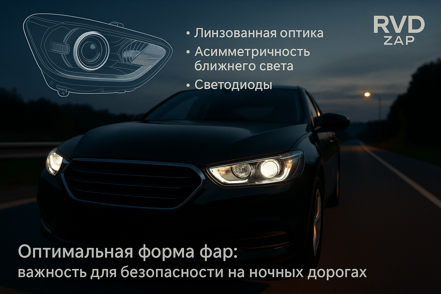 Оптимальная форма фар: как она влияет на безопасность и комфорт вождения по ночным дорогам