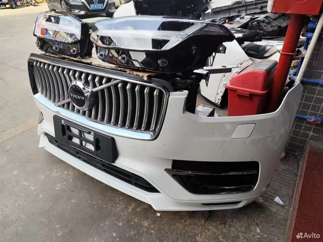 Ноускат Volvo XC90 II (2014-2025) в идеальном состоянии. Комплект: бампер, фары, радиатор и др. Доставка 20-30 дней.