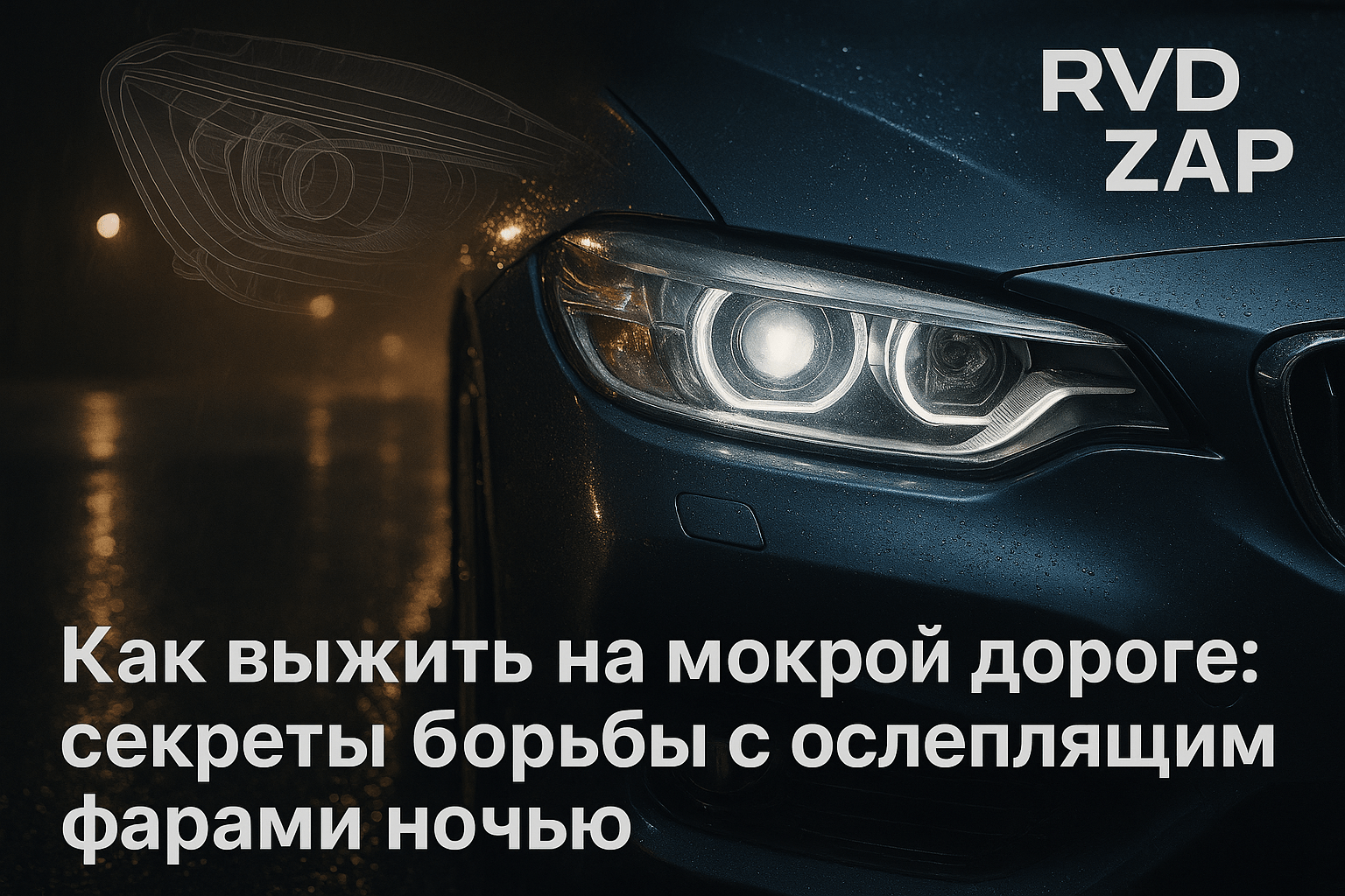 Как выжить на мокрой дороге: секреты борьбы с ослепляющими фарами ночью