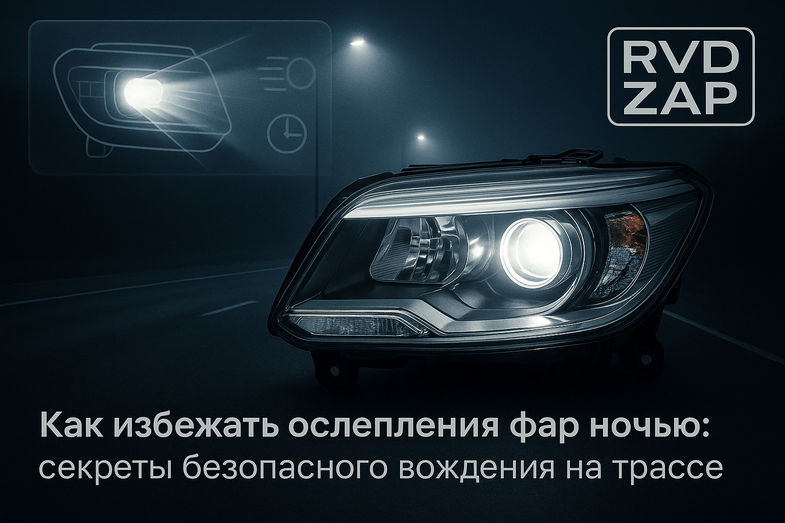 Как избежать ослепления фар ночью: советы для безопасного вождения на трассе