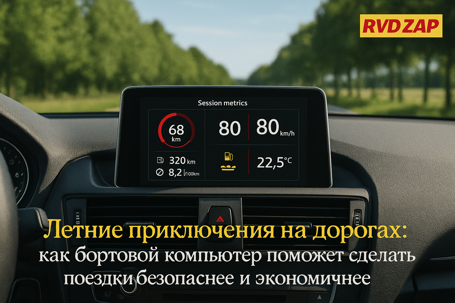 Летние приключения на дорогах: как бортовой компьютер поможет сделать поездки безопаснее и экономичнее