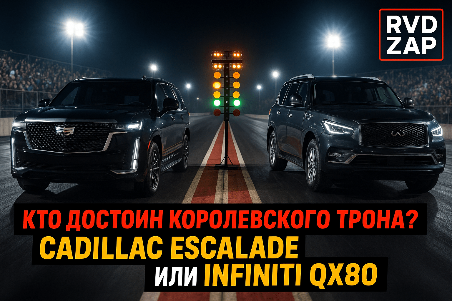 Кто достойнее королевского трона: Cadillac Escalade или Infiniti QX80? Узнай в нашем захватывающем драг-рейсе!