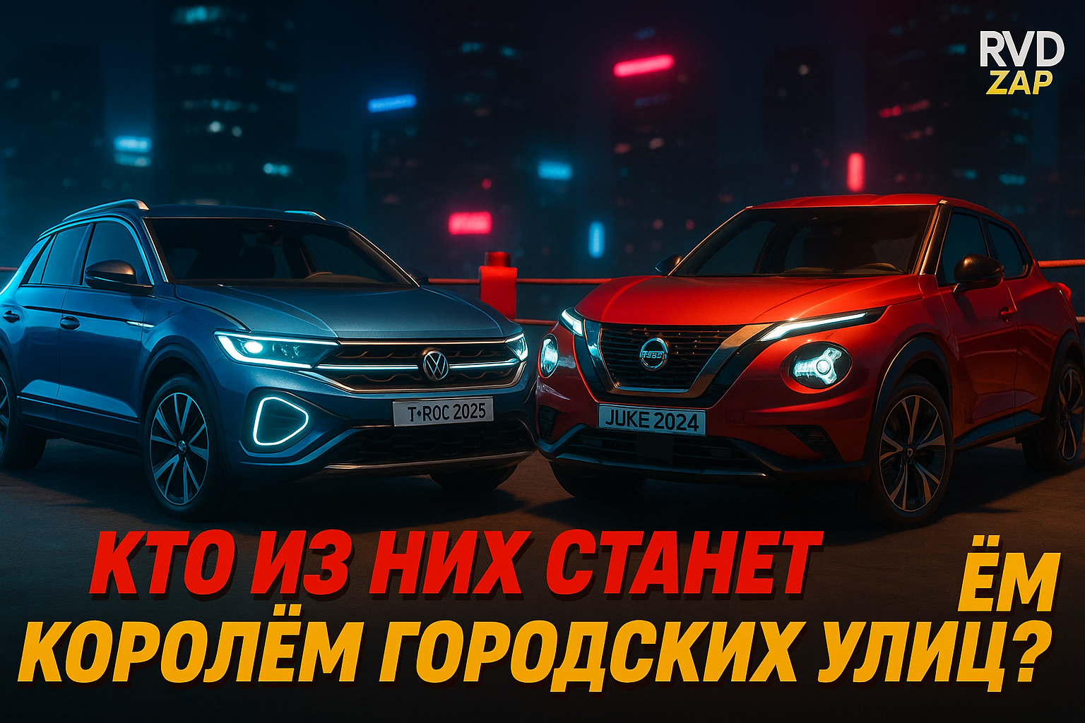 Volkswagen T-Roc 2025 или Nissan Juke 2024 — какой компактный SUV выберет городская публика?