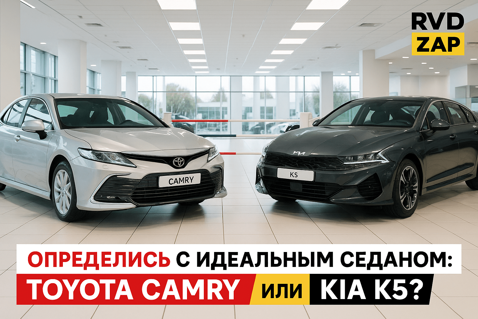 Определись с идеальным седаном: Toyota Camry или Kia K5? Узнай, какой из них подойдет именно тебе!