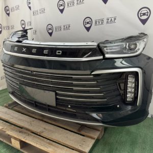 Ноускат Exeed TXL (2020-2025) в наличии в России. Отличное состояние, комплект: бампер, фары, решетка. Доставка 10-15Т₽.