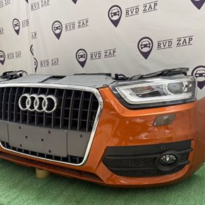 Ноускат Audi Q3 8U (2011—2014) в отличном состоянии. Полный комплект: бампер, фары, радиатор. Доставка 10-15Т₽.