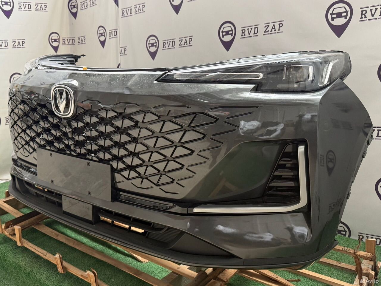 Ноускат Changan CS55 Plus II рестайлинг 2023-2025 в отличном состоянии. Комплект: бампер, фары, радиатор и др.