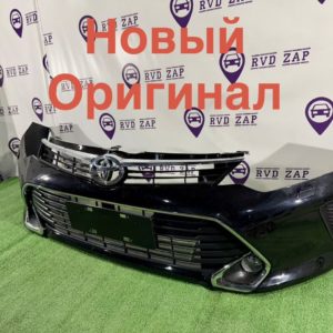 Бампер передний Toyota Camry XV50 рестайлинг, XV55 2014-2017 в идеальном состоянии. Оригинал, новый, в наличии в России.